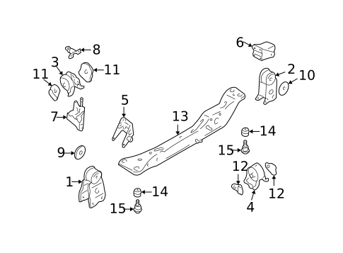 Engine & Trans Mounting for 2001 INFINITI I30 #0