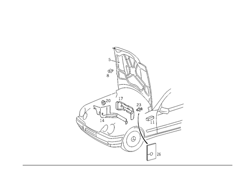 Engine Compartment Damping for 2003 Mercedes-Benz CLK430 #0