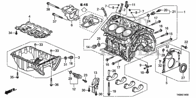 Cylinder Block - Oil Pan for 2016 Honda Odyssey #0