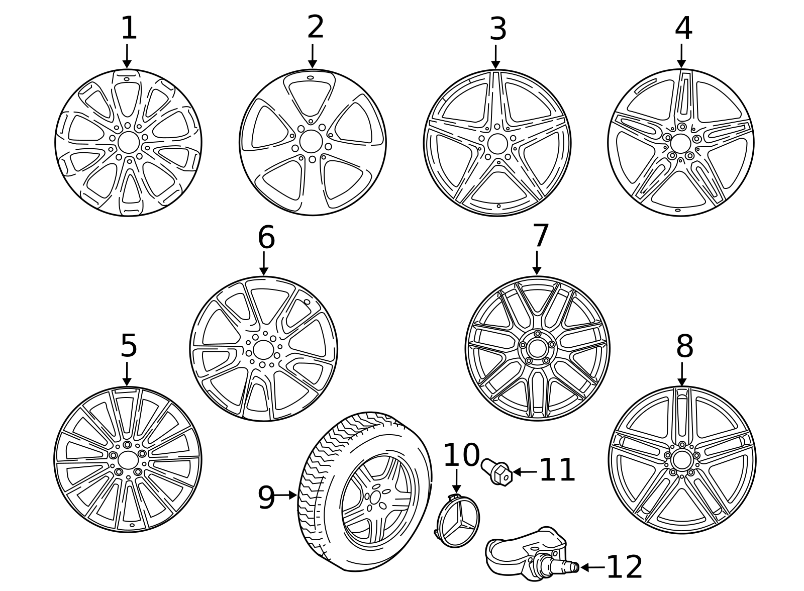 2018-2023 Mercedes-Benz Wheel AMG 5-Twin-Spoke 50.8 Cm (20 Inch) 213 ...