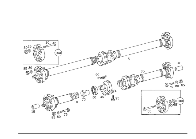 1294102101 - : Propeller Shaft for Mercedes-Benz Image