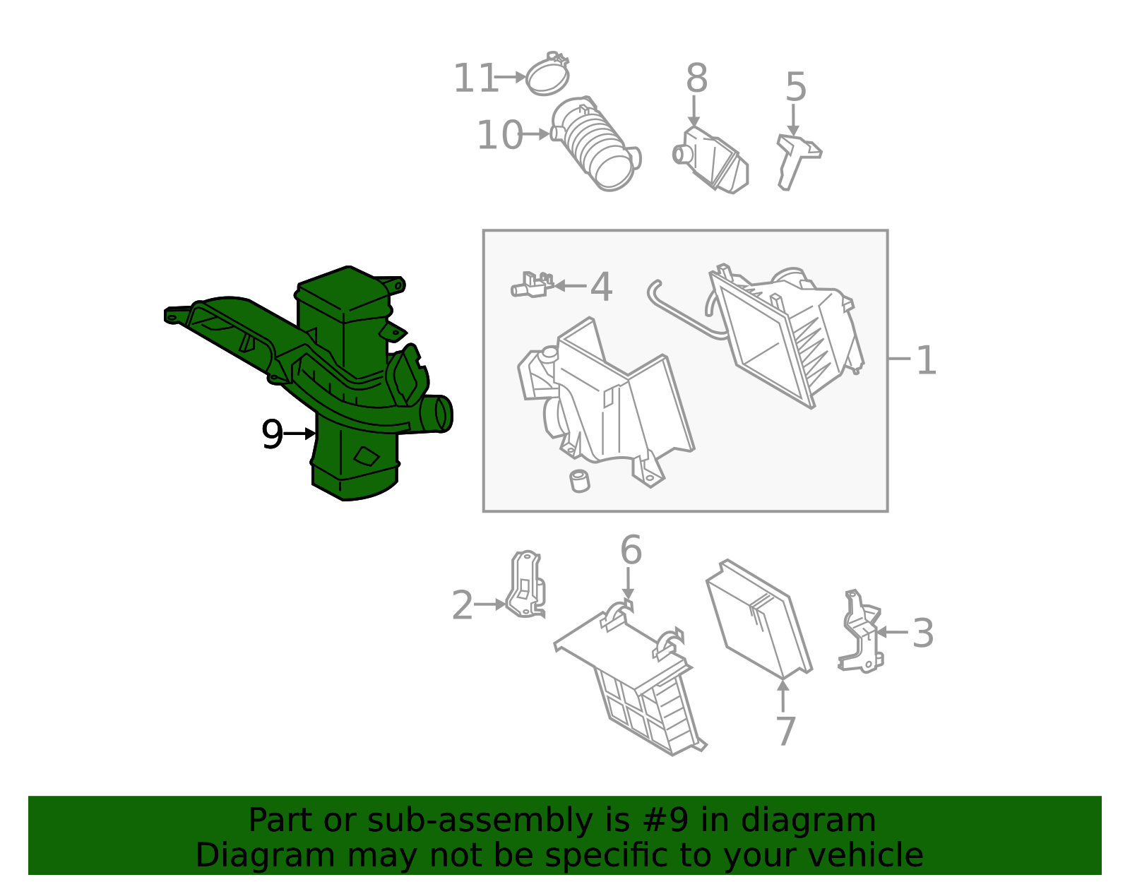 2011-2016 Toyota Sienna Engine Air Intake Resonator 17750-0P010 ...