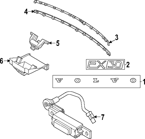 Exterior Trim - Lift Gate for 2025 Volvo EX30 #0