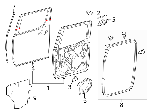 Door & Components for 2021 Toyota Tacoma | OEM Parts Online