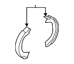 583053MA03 - : 2011-2013 Hyundai Equus - Park Brake Shoes for Hyundai: Equus Image