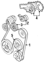 1627356 - Cooling System: Pump Pulley for Cadillac: 60 Special, Allante, DeVille, Eldorado, Fleetwood, Seville Image