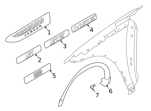 Exterior Trim - Fender for 2020 Jaguar E-Pace #0