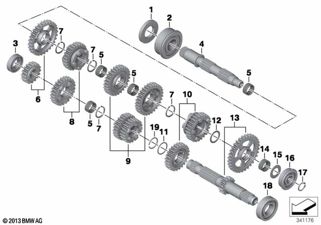 11117690502 - Manual Transmission: Shaft Seal, Output Shaft - 30X62X7/7.5 for BMW-Motorrad Image