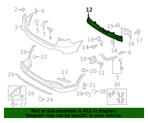 86631 R5000 86631-C6000 - Impact Bar 2016-2018 Kia Sorento | Kia.Parts Store