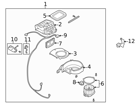 Blower Motor & Fan for 1999 Mazda 626 #0
