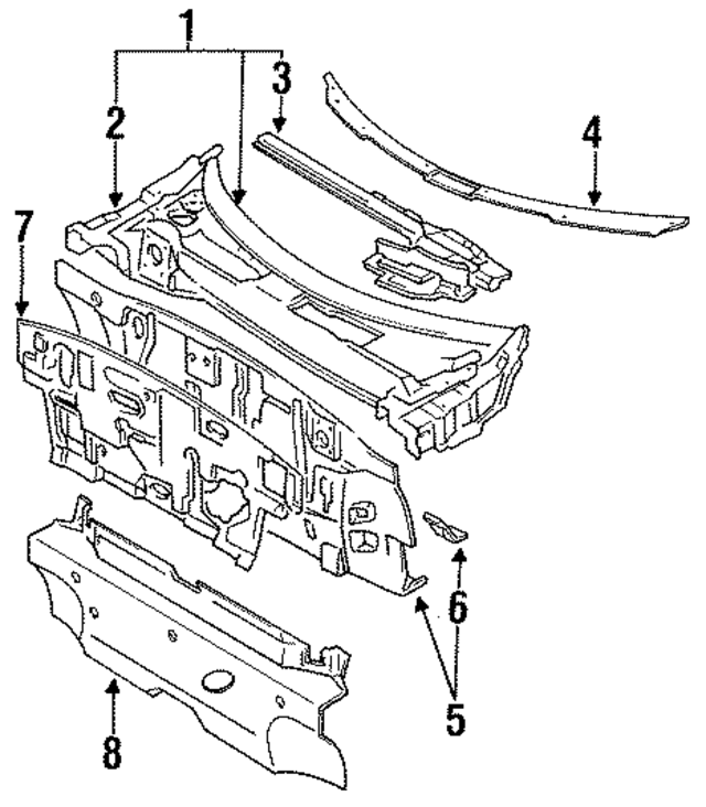 MB907981 - Body: Cowl Top Panel for Mopar Image