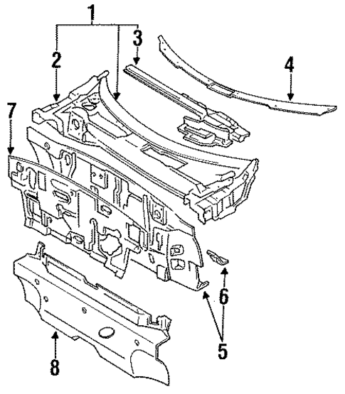 Cowl for 1993 Dodge Stealth #0