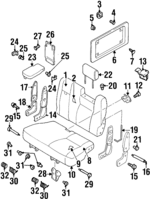 8970369972 - : 1996-1999 Acura SLX - Rod, L Reclining for Acura: SLX Image