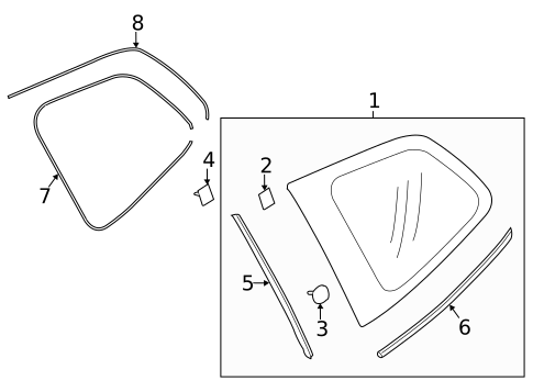 Glass & Hardware for 2015 Subaru Forester #0