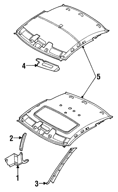 Interior Trim - Roof for 1994 Mazda MX-6 #0