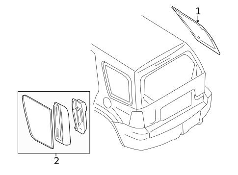 Glass & Hardware for 2010 Ford Escape #0