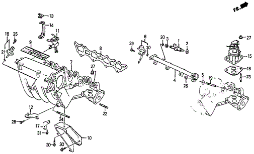 Intake Manifold (2) for 1986 Honda Prelude #0