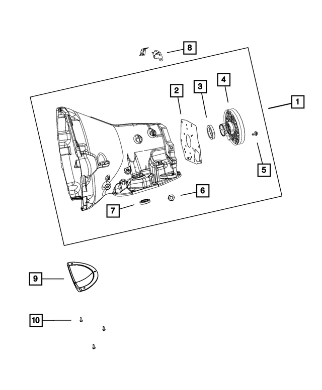 154596 - 48RE; 4-Speed; Automatic Transmission: Tapping Hex Flange Head Screw for Mopar Image