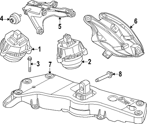 Engine & Trans Mounting for 2025 BMW 550e xDrive #0