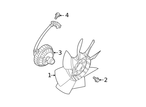 Cooling Fan, Clutch & Motor for 2015 Ford F-250 Super Duty #0