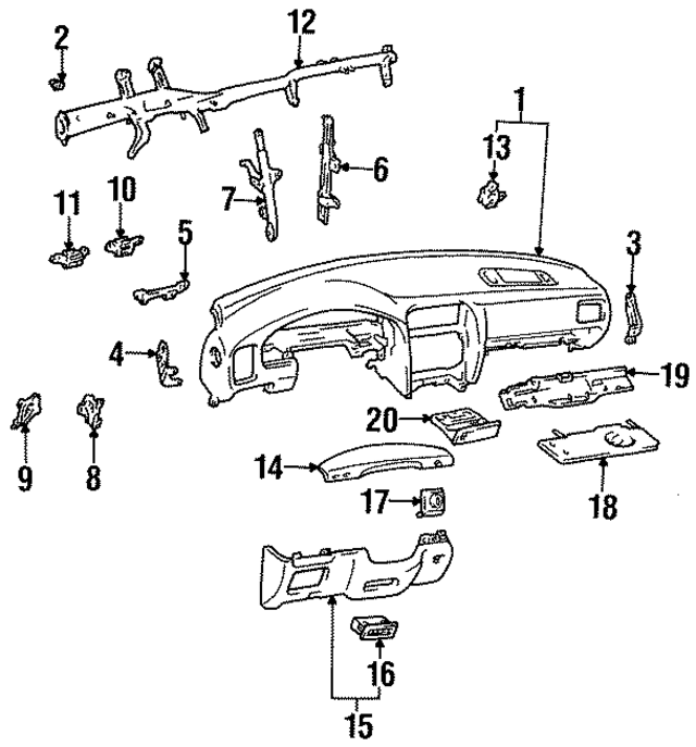 5568022020G1 - Body: Dashboard Air Vent for Lexus Image