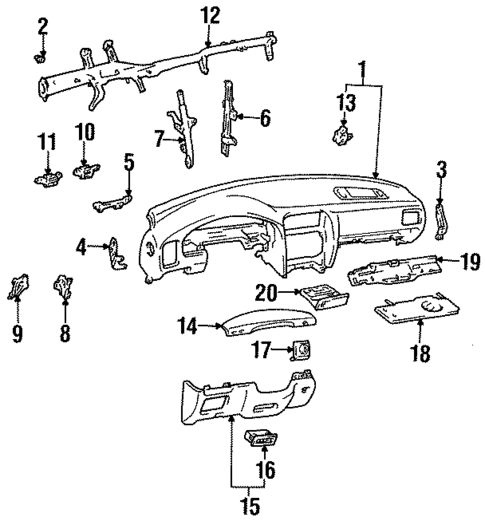 Instrument Panel for 1999 Lexus LS400 #0
