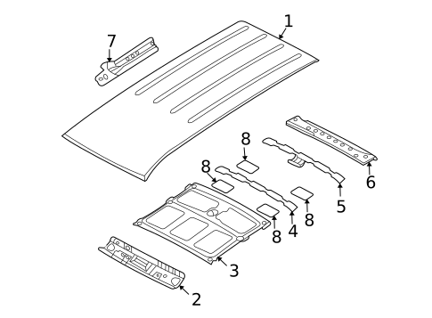 Roof & Components for 2010 Kia Sedona #1