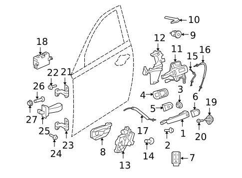 Lock & Hardware for 2017 Jaguar XF #4