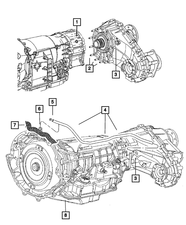 68240996AA - Transfer Case Model 140 [DHZ]: Fuel And Vapor Hose for MOPAR Image