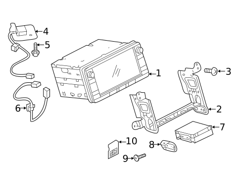 Navigation System Components for 2018 Mitsubishi Outlander #0