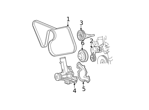 Accessory Drive Belt System Components for 2001 Ford Mustang #0