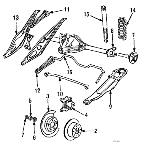 Rear Suspension for 1992 Volvo 740 #1