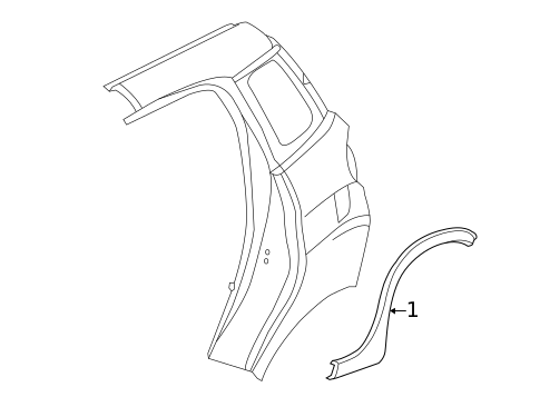 Exterior Trim - Quarter Panel for 2019 Fiat 500L #0