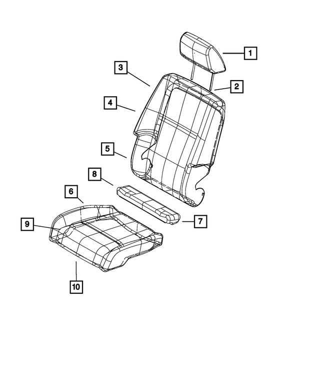 6PB02DW1AA - Interior Trim: Front Headrest for Mopar Image