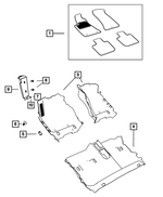 6505297AA - Interior Trim: Hex Flange Nut for Mopar Image