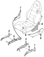 8683060B20 - Body: Seat Track for Suzuki Image