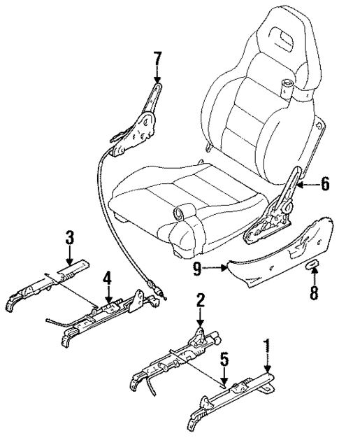 Seats & Track Components for 1989 Suzuki Swift #0