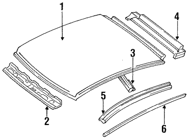F1CZ5850200B - Body: Roof Panel for Ford: Escort Image