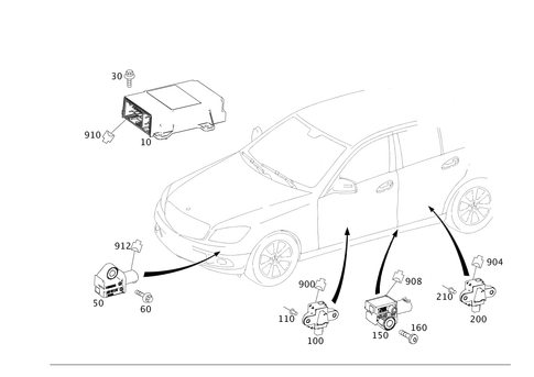 Belt Tensioner, Airbag and Side Airbag for 2013 Mercedes-Benz C 250 #0