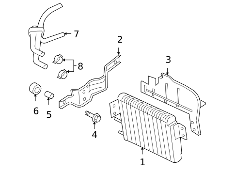 Oil Cooler for 2007 Mitsubishi Outlander #0