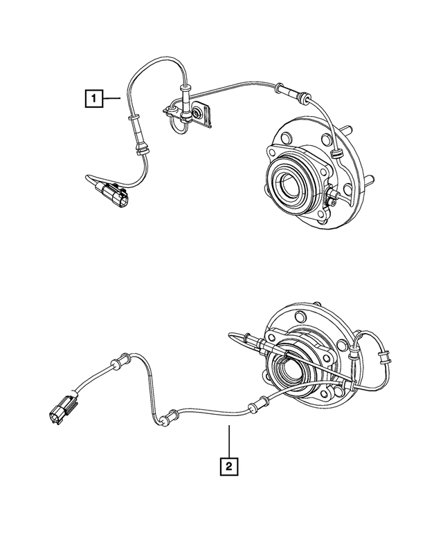 68155899AB - Electrical: Wheel Speed Sensor, Rear for Mopar Image