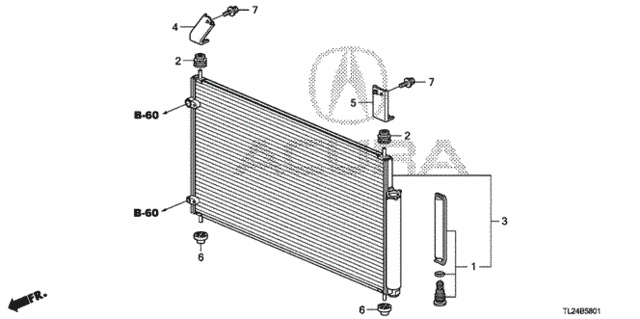 A/C Condenser (V6) for 2011 Acura TSX #0