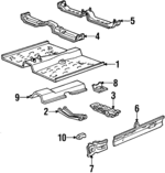 F5VY54112B60A - Body: Front Floor Pan Inner Reinforced for Lincoln: Continental Image