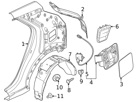 Quarter Panel & Components for 2023 Kia Niro #0