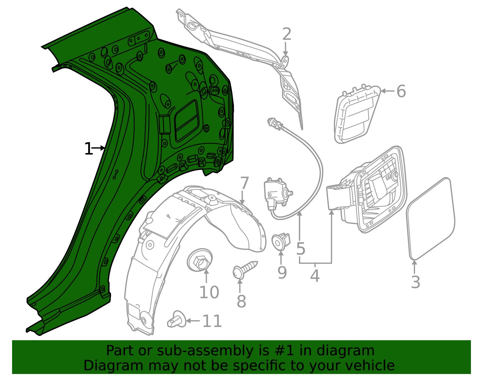 2023-2025 Kia Quarter Panel 71504-ATC00 | QuirkParts