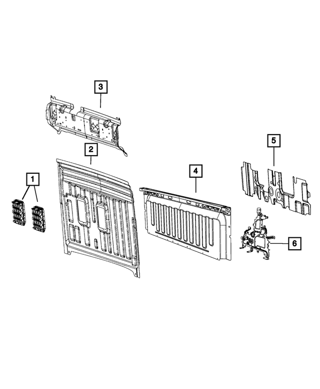 68543963AA - Body Sheet Metal Except Doors: Cab Back Panel for Mopar Image