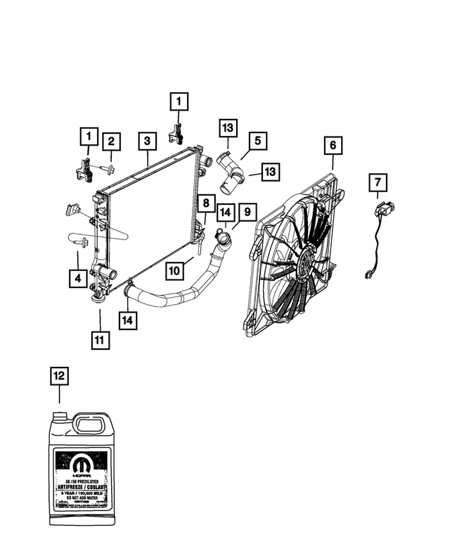 5137723AA - Cooling: Radiator Drain Hose for Chrysler: 300 | Dodge: Challenger, Charger, Magnum Image
