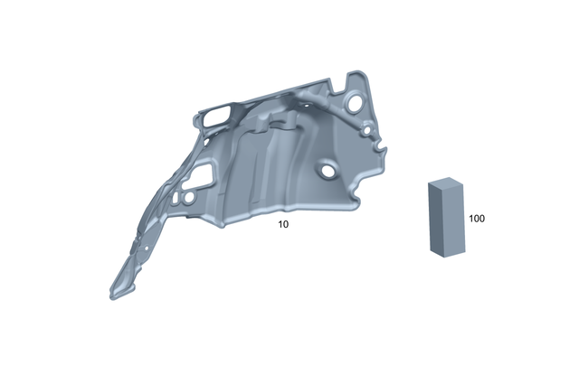 2476821701 - Instrument Panel/Center Console/Linings: Dampening, Wheel Arch for Mercedes-Benz: 180b, GLA250, GLA35 AMG, GLA45 AMG Image image