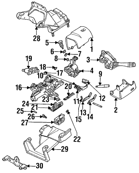 Shroud, Switches & Levers for 1995 Mercury Sable #0
