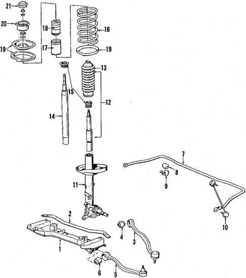Front Suspension for 1985 BMW 535i #1